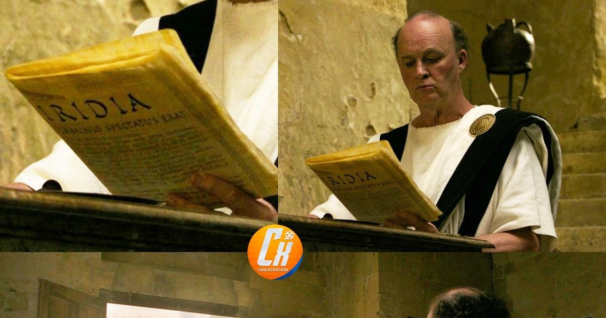 In #GladiatorII liest ein Mann 1.200 Jahre vor der Erfindung der Druckerpresse i | Cinexcepción