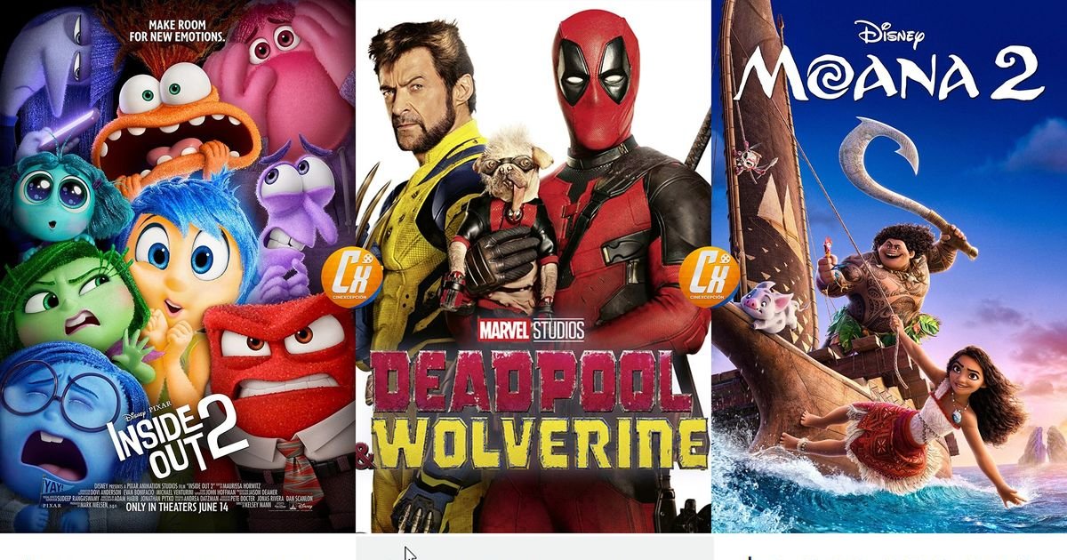 La Top 3 dei film di maggior incasso del 2024 appartiene alla Disney. | Cinexcepción