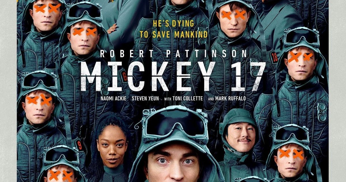 #ロバート・パティンソン と『パラサイト』のポン・ジュノ監督による最新作、 #ミッキー17 のポスター。このポッドの内容が分からない場合は、ミッキー 17 e | Cinexcepción