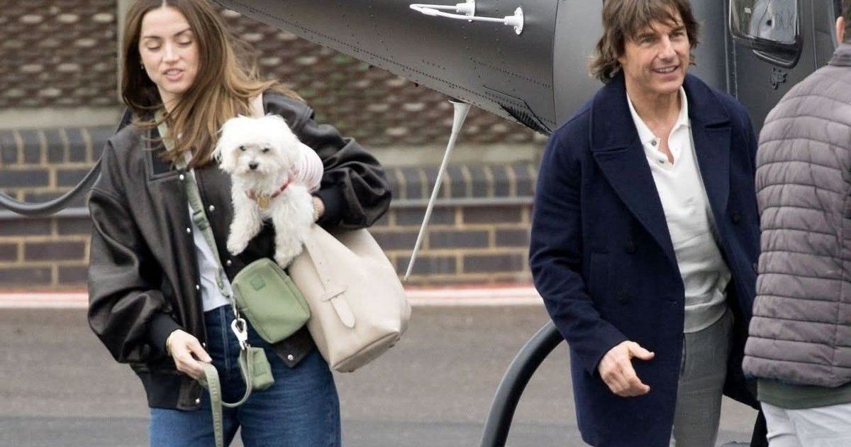 Ana de Armas e Tom Cruise vindos de Madrid, desembarcando em Londres. | Cinexcepción