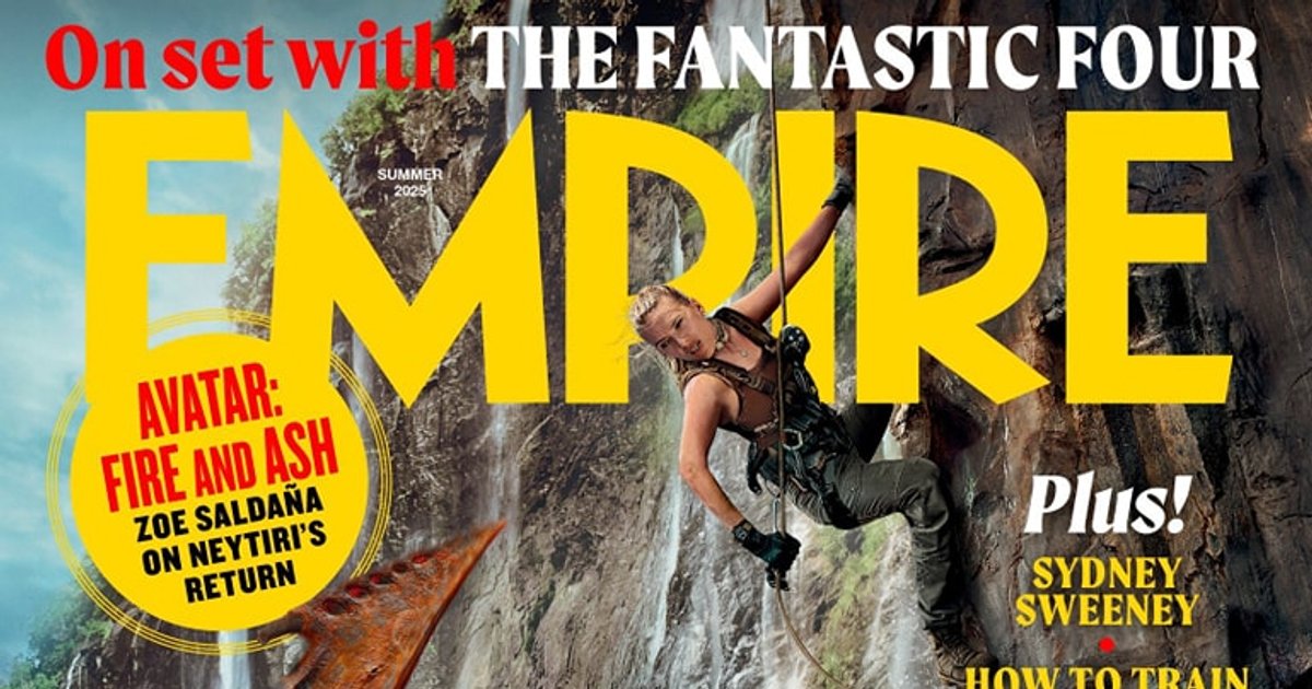 Johansson auf dem Cover von Empire neben einem prähistorischen Vogel. | Cinexcepción