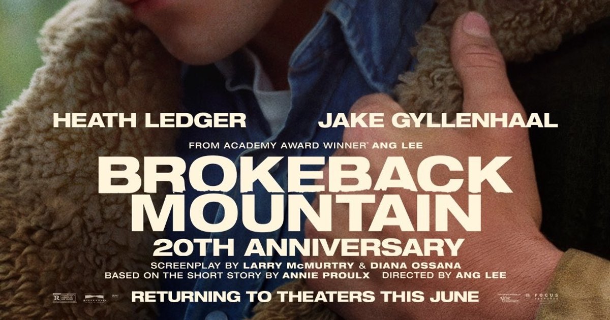Poster per il revival di Brokeback Mountain nel suo 20° anniversario. | Cinexcepción