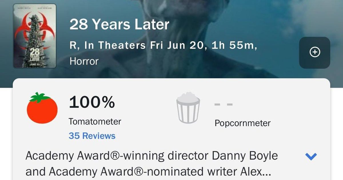 Den auf Rotten Tomatoes gehäuften Kritikern zufolge hat „28 Years Later“ bisher | Cinexcepción