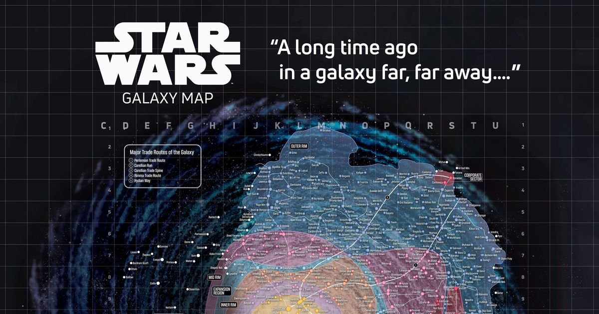 Official map of the Star Wars universe. | Cinexcepción