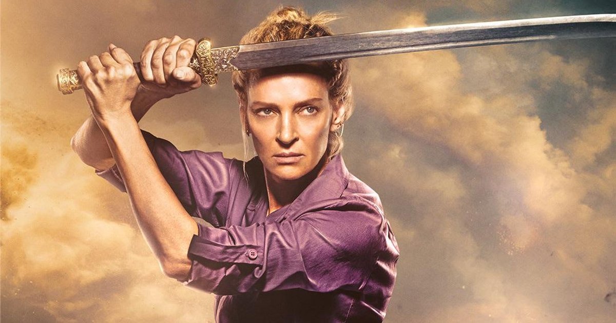 Une affiche d'Uma Thurman dans #TheOldGuard2. | Cinexcepción