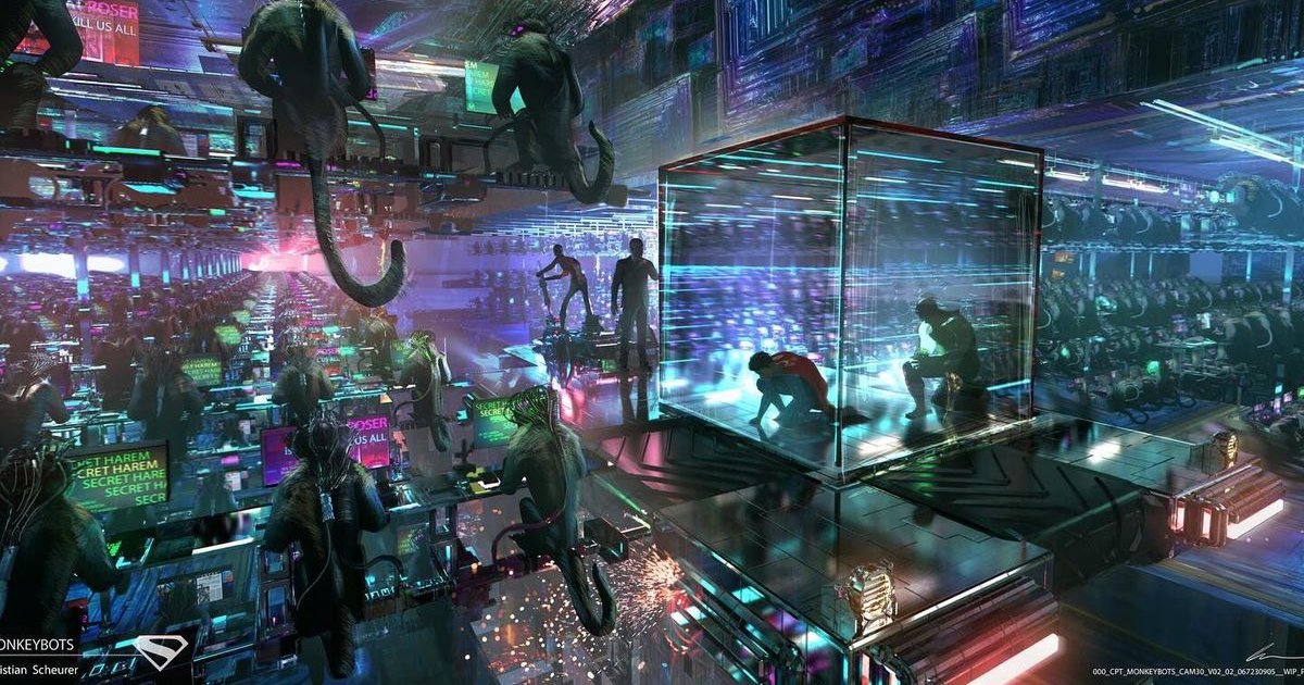 Concept art of the Snyderbots in Superman. | Cinexcepción