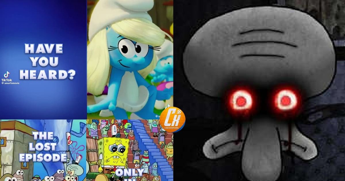 Die verlorene Episode von SpongeBob Schwammkopf wird im neuen Die Schlümpfe-Film | Cinexcepción