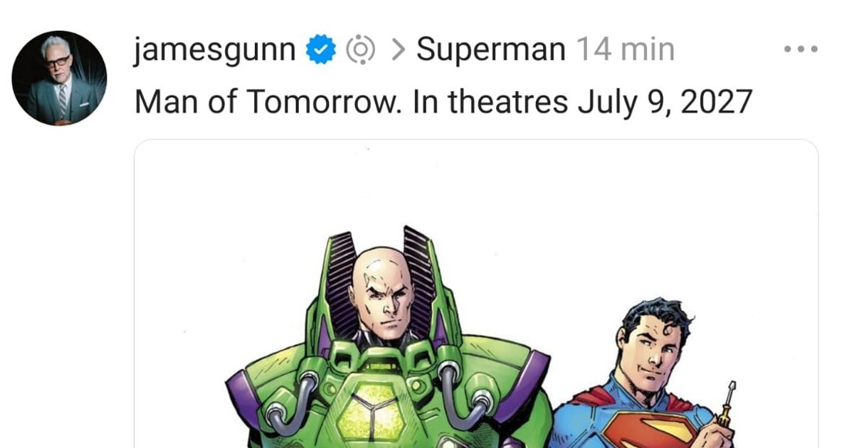 Oficial vía James Gunn. La siguiente película del hombre de acero será el h | Cinexcepción