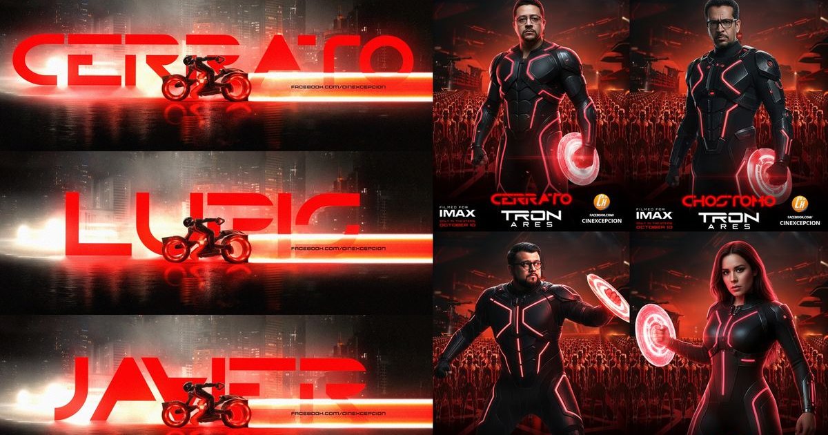 Möchten Sie ein Hintergrundbild mit Ihrem Namen im Stil von Tron: Ares und auch | Cinexcepción
