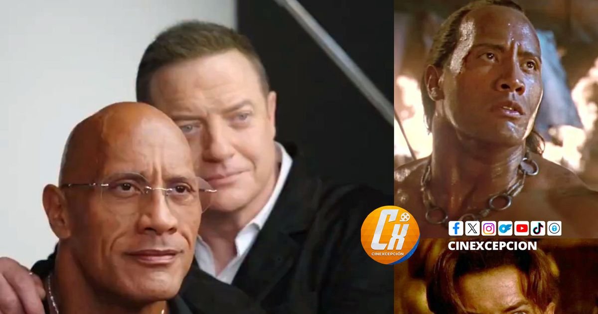 今年のバラエティ誌「アクターズ・オン・アクターズ」では、ドウェイン・ザ・ロック・ジョンソンと#ブレンダン・フレイザーが前に座っているという興味深い組み合わせがあ | Cinexcepción