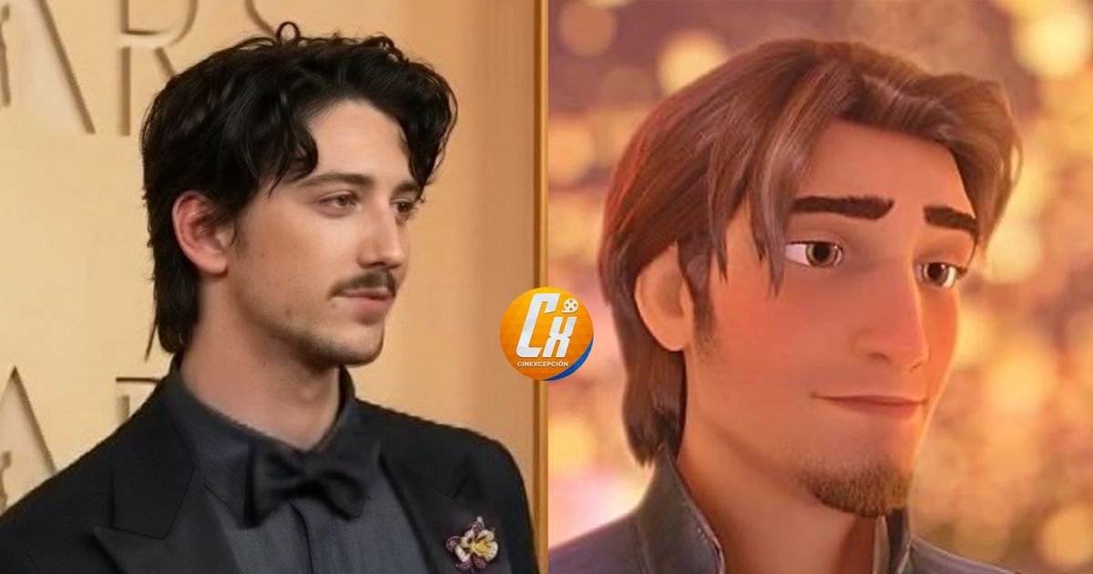 もつれた実写の撮影が間もなく始まるため、フリン・ライダーのルックを着て #オスカー に出席した #マイロマンハイム 。 | Cinexcepción