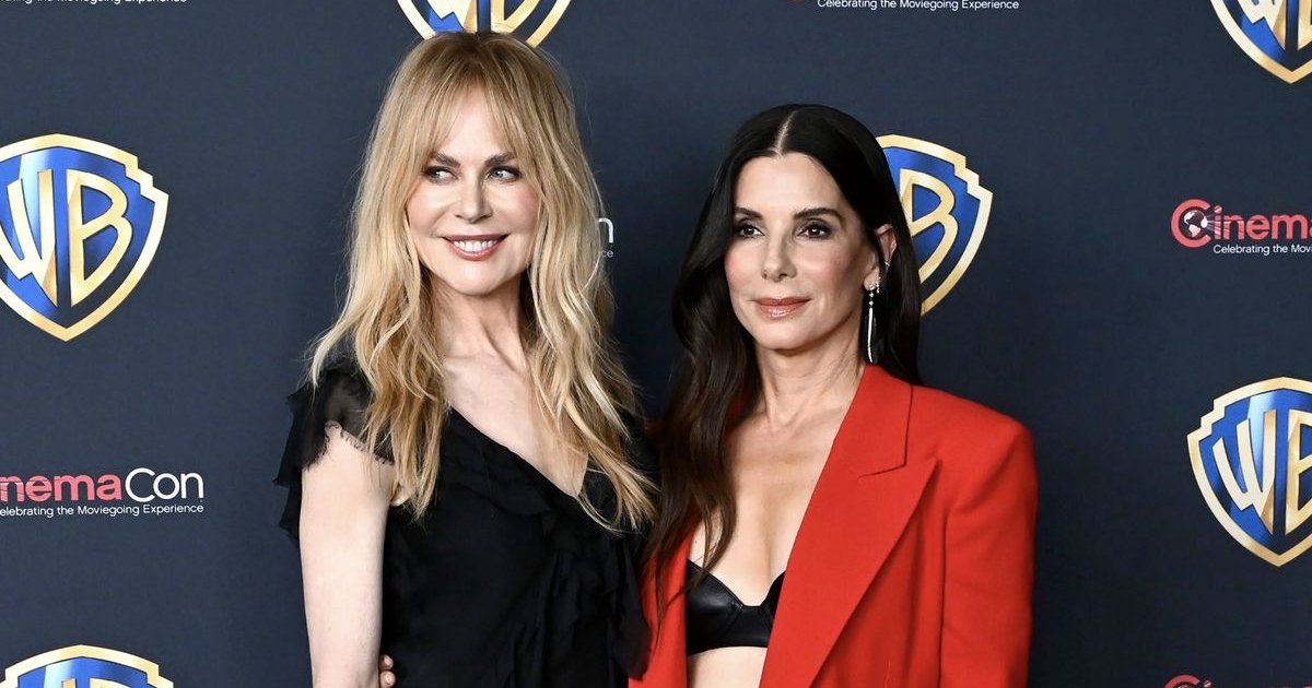 Nicole Kidman e Sandra Bullock na #CinamaCon, promovendo 