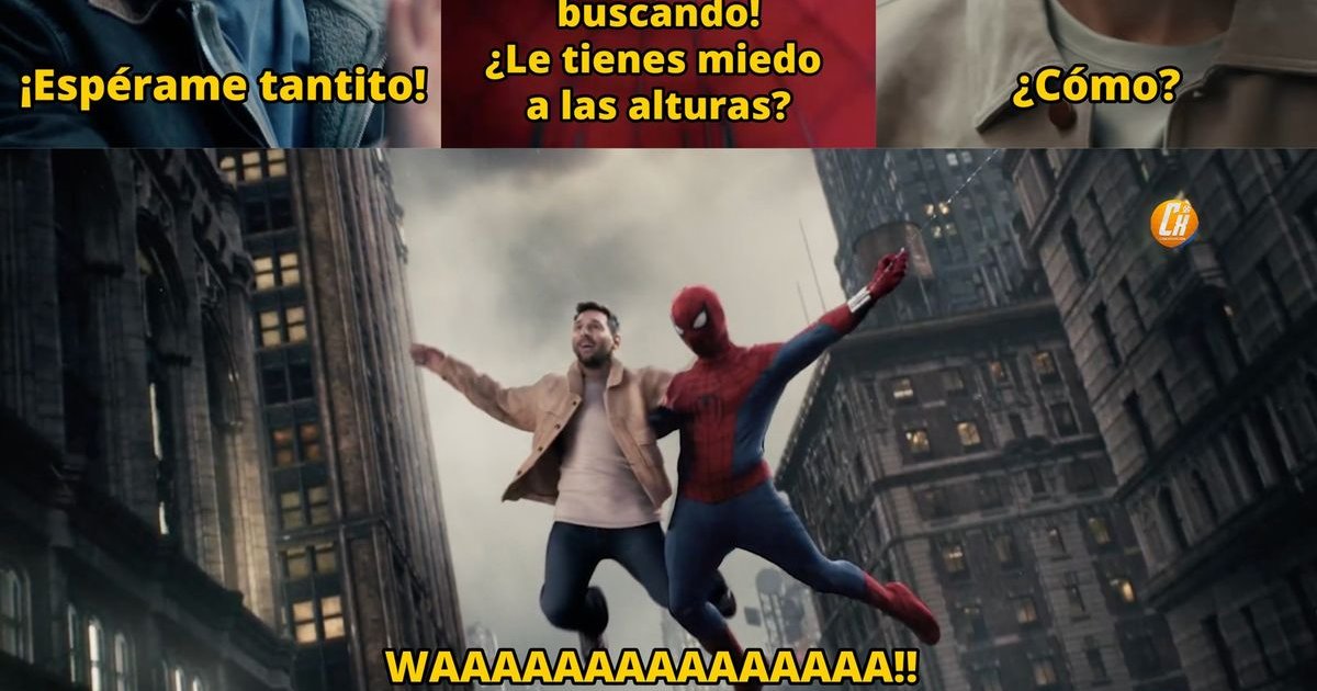 Leo Messi chegou a NY em busca do Homem-Aranha no novo local do aracnídeo. | Cinexcepción