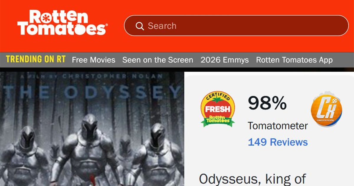 98% の批評家からの支持を得て、「THE ODDYSEY」は Rotten Tomatoes にデビューしました。 | Cinexcepción