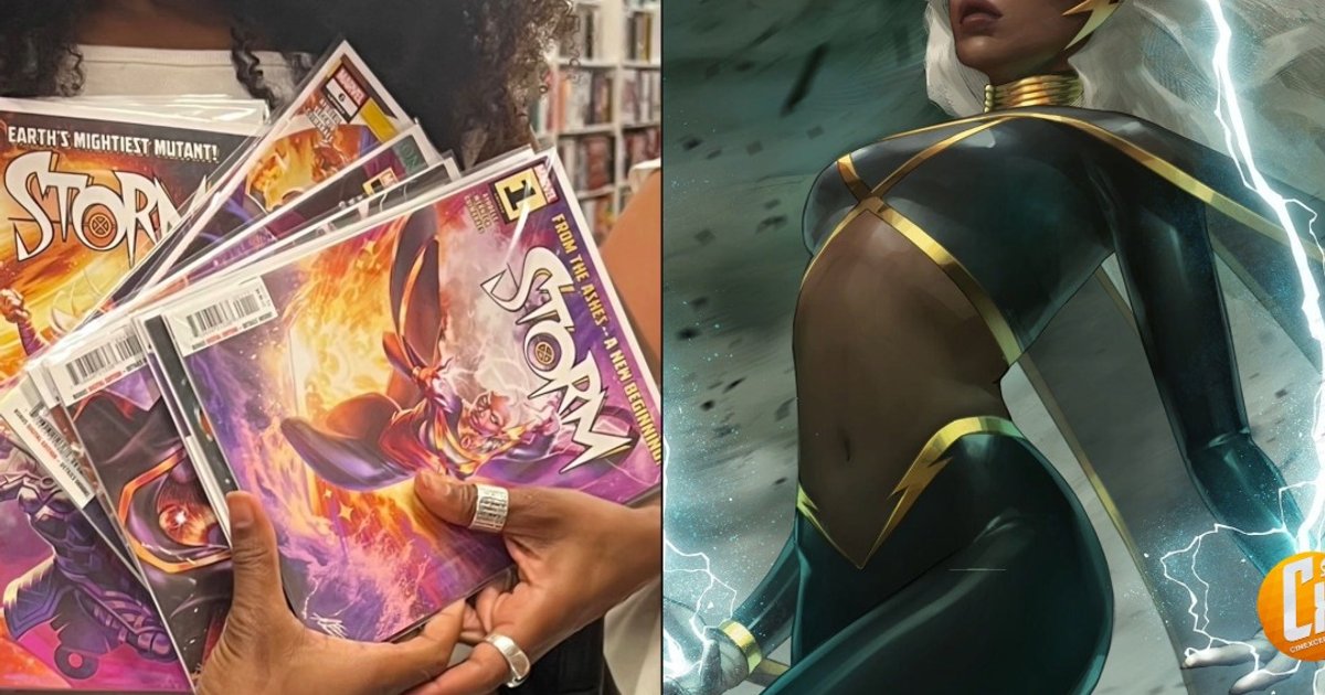 Maya Boyd (Storm) comprando todos los cómics de Storm. Está bien bonita la  | Cinexcepción