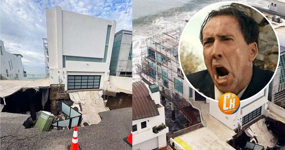 Das Haus von Nicolas Cage versinkt. | Cinexcepción