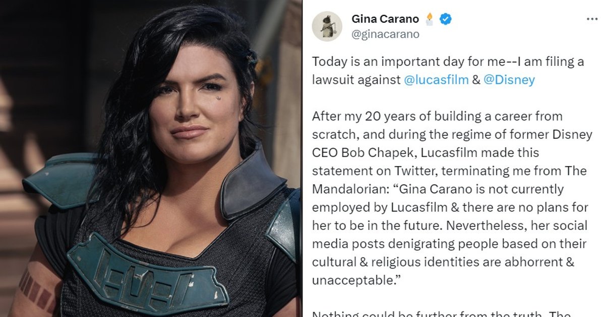 Gina Carano says she is going to sue Disney and Lucasfilm. | Cinexcepción