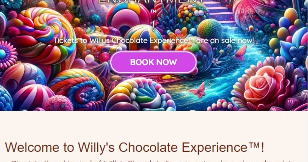 Una “esperienza immersiva” che prometteva di trasportare i fan di Willy Wonka in | Cinexcepción