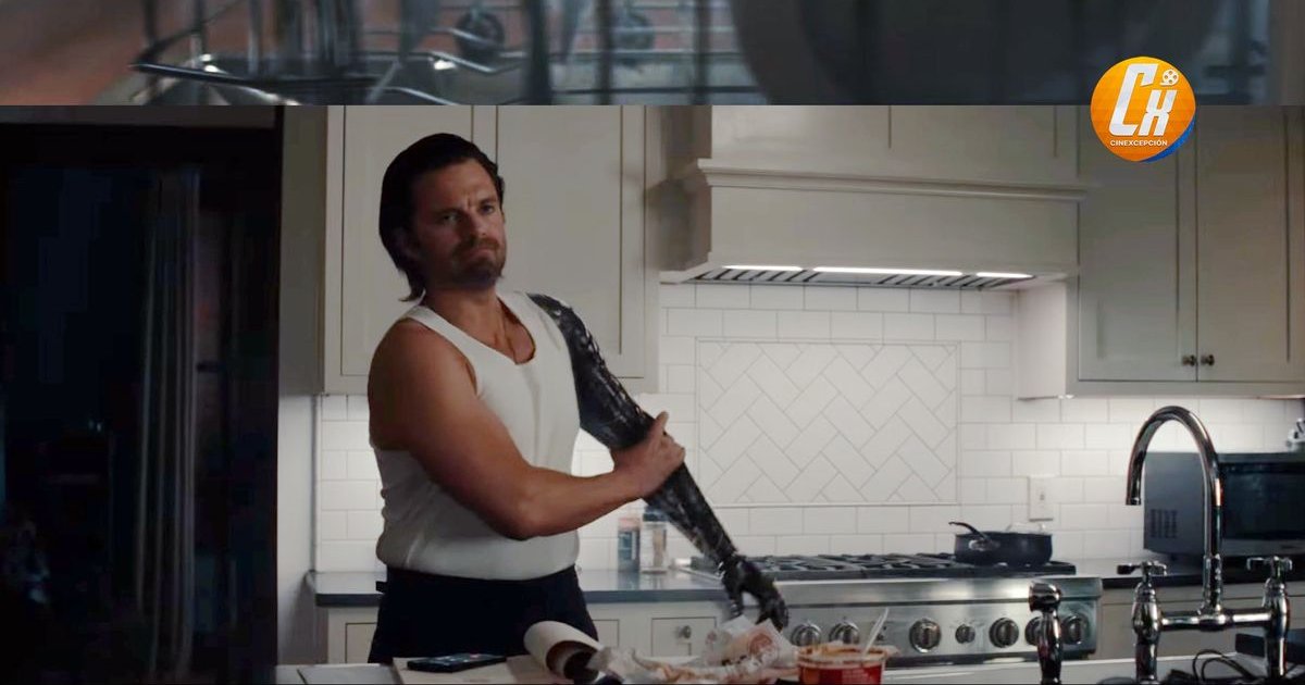 Bucky wäscht seinen Arm in der Spülmaschine und gibt flüssiges #Axion hinein. | Cinexcepción