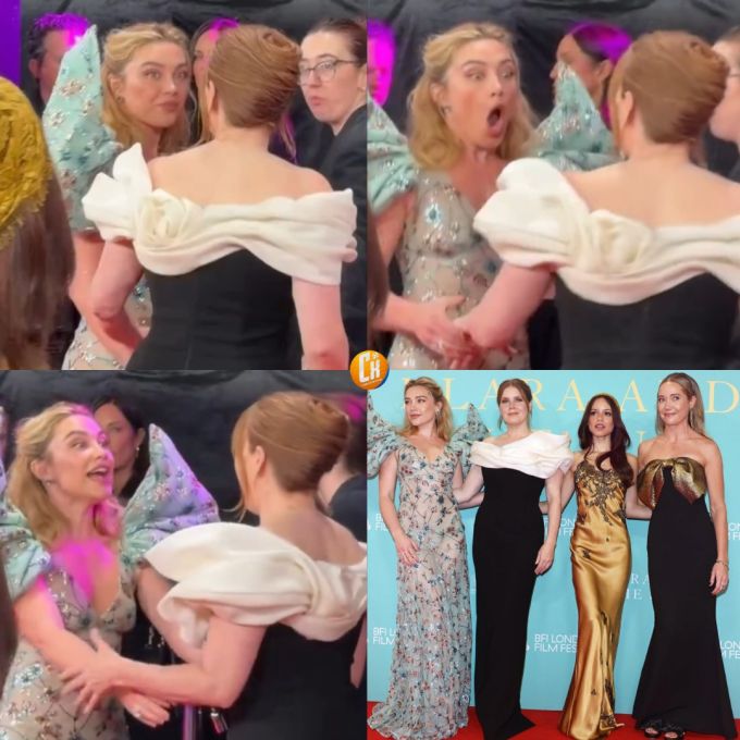 Florence Pugh emocionada por ver a Amy Adams en el estreno de 